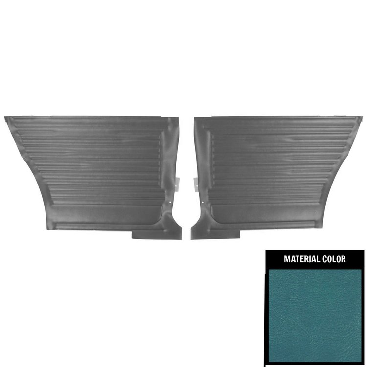 DO233C Rear Door Panels for 1967 Chevrolet Chevelle, Hardtop Bright Blue/Gold Edition