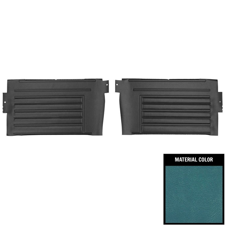 DO233V Rear Door Panels for 1967 Chevrolet Chevelle, Convertible Bright Blue/Gold Edition