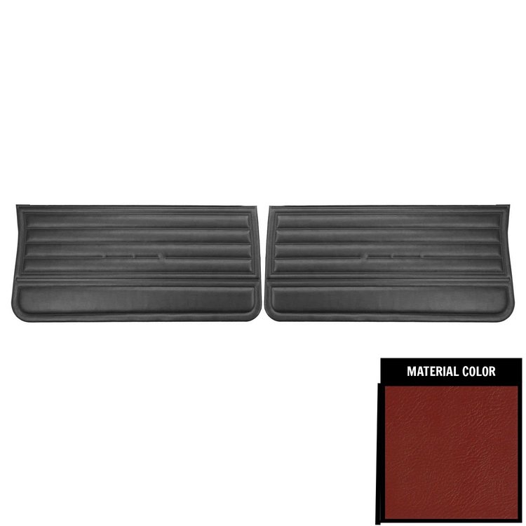 DO261 Front Door Panels for 1965 Chevrolet Chevelle, Red/Gold Edition