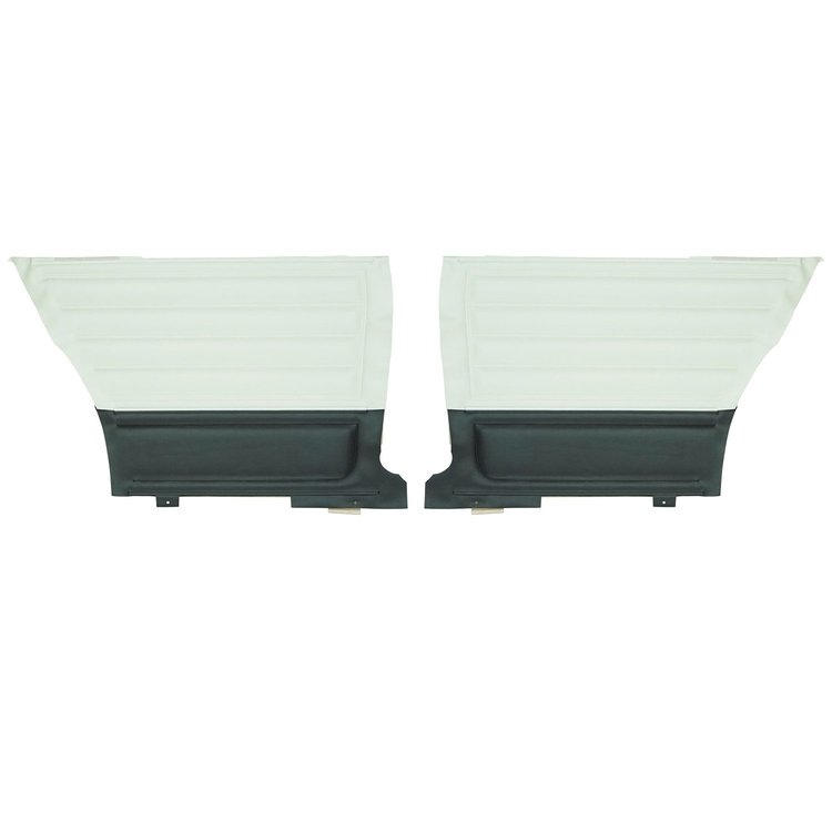DO263-2C Rear Door Panels for 1965 Chevrolet Chevelle, Hardtop White & Black/Gold Edition