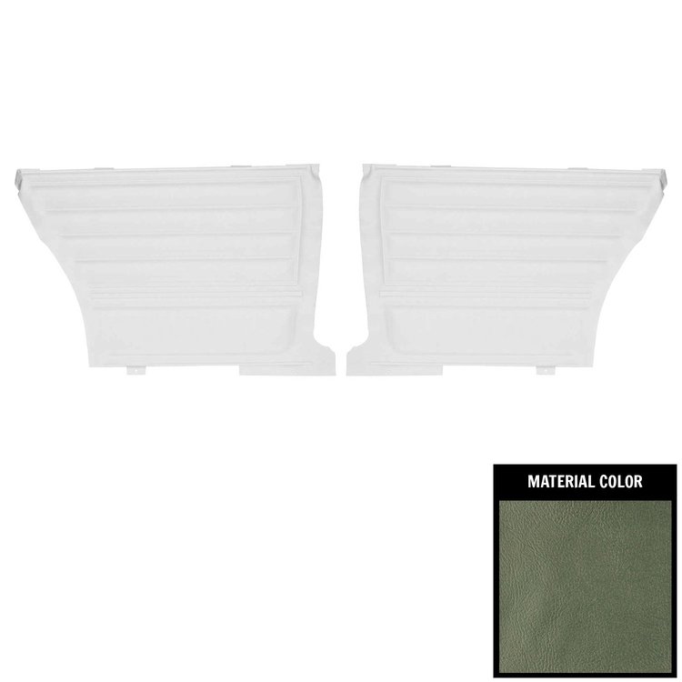 DO264C Rear Door Panels for 1965 Chevrolet Chevelle, Hardtop Aqua/Gold Edition