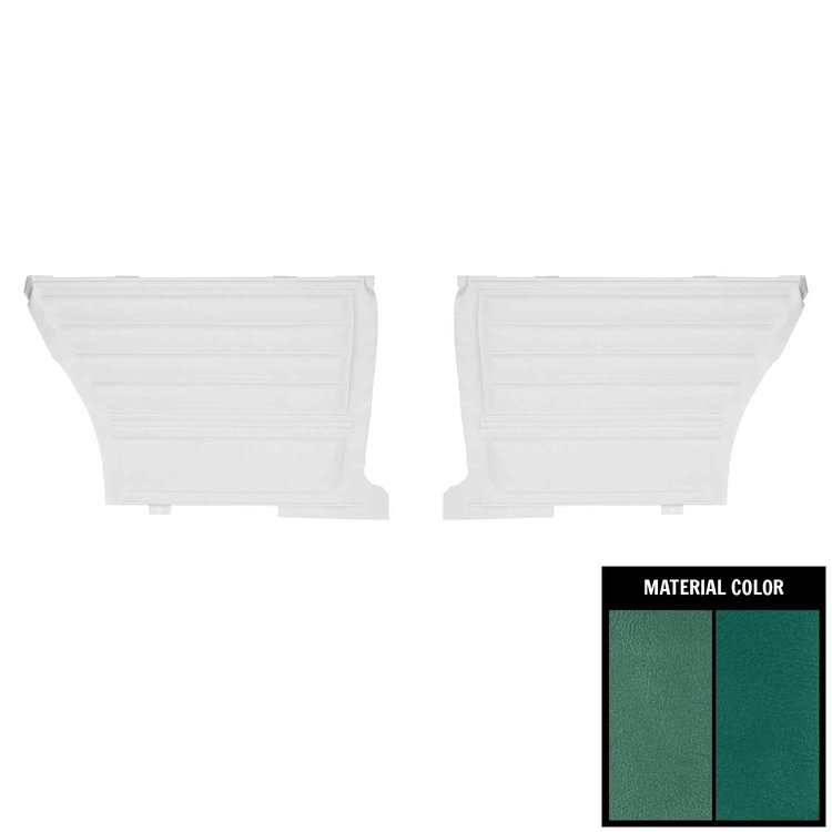 DO267C Rear Door Panels for 1965 Chevrolet Chevelle, Hardtop 2 Tone Aqua/Gold Edition