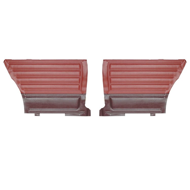 DO268C Rear Door Panels for 1965 Chevrolet Chevelle, Hardtop 2 Tone Red/Gold Edition