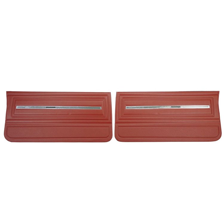 DO281 Front Door Panels for 1966 Chevrolet Chevelle, Red/Gold Edition