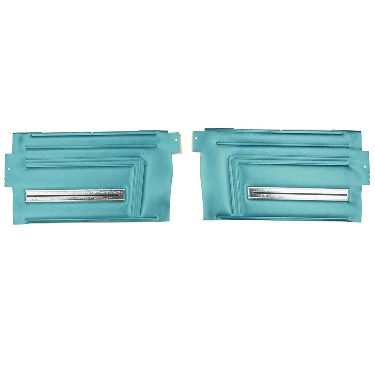 DO283V Rear Door Panels for 1966 Chevrolet Chevelle, Convertible Light Blue/Gold Edition