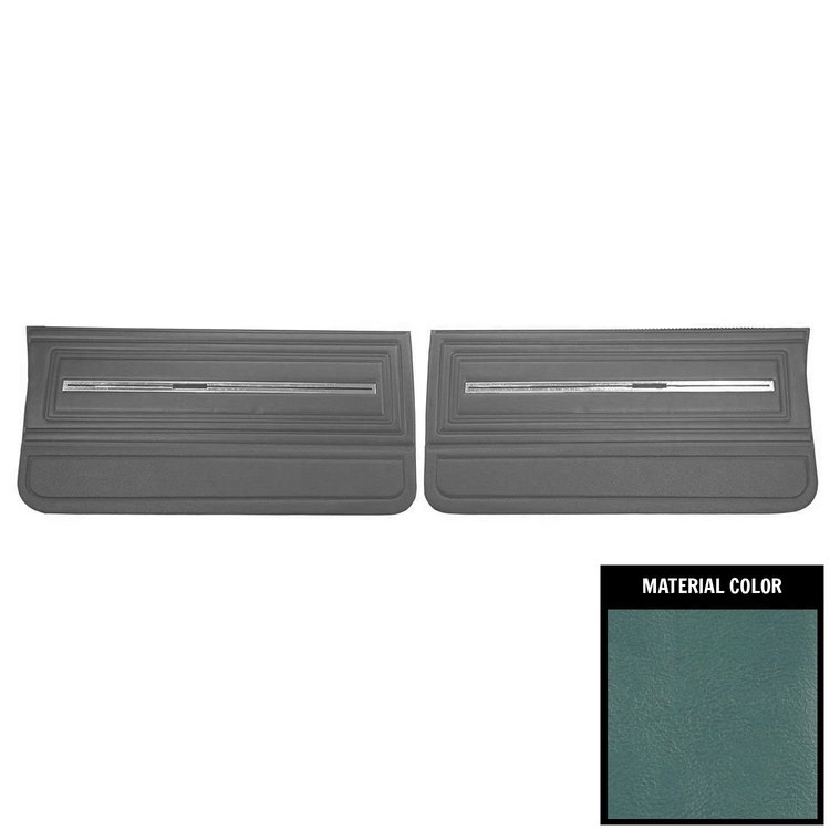 DO287 Front Door Panels for 1966 Chevrolet Chevelle, 2 Tone Blue/Gold Edition