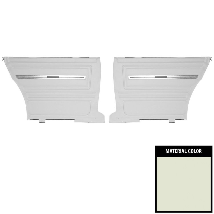 DO288C Rear Door Panels for 1966 Chevrolet Chevelle, Hardtop 2 Tone Fawn/Gold Edition