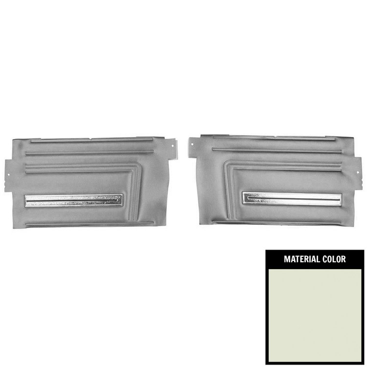 DO288V Rear Door Panels for 1966 Chevrolet Chevelle, Convertible Fawn/Gold Edition