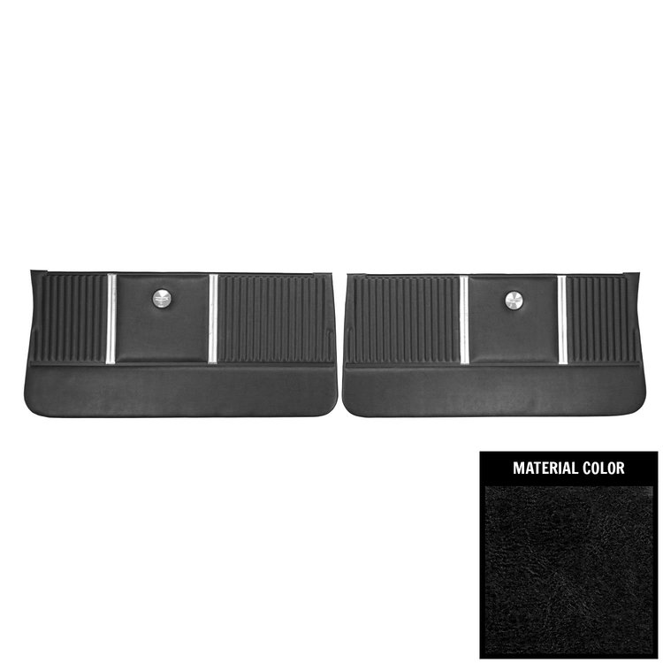 DO300 Front Door Panels for 1964 Chevrolet Chevelle, Black/Gold Edition