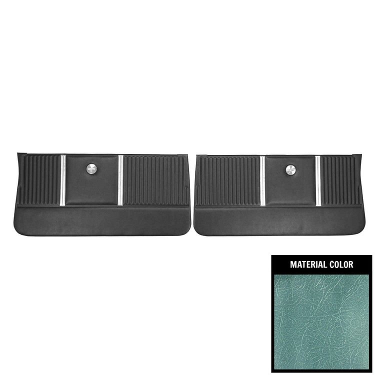 DO302 Front Door Panels for 1964 Chevrolet Chevelle, Light Blue/Gold Edition
