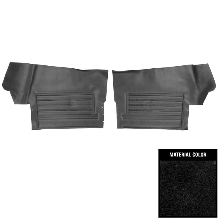 DO310V Rear Door Panels for 1968 Chevrolet Chevelle, Convertible Black/Gold Edition