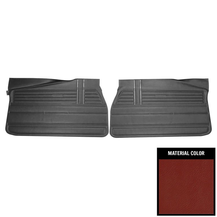 DO311 Front Door Panels for 1968 Chevrolet Chevelle, Red/Gold Edition