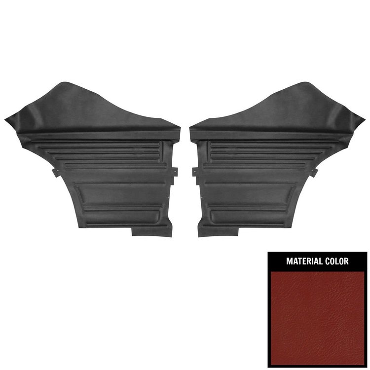 DO311C Rear Door Panels for 1968 Chevrolet Chevelle, Hardtop Red/Gold Edition
