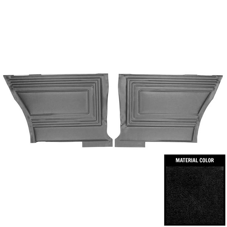 DO410C Rear Door Panels for 1965 Pontiac GTO/Lemans Hardtop Black/Gold Edition