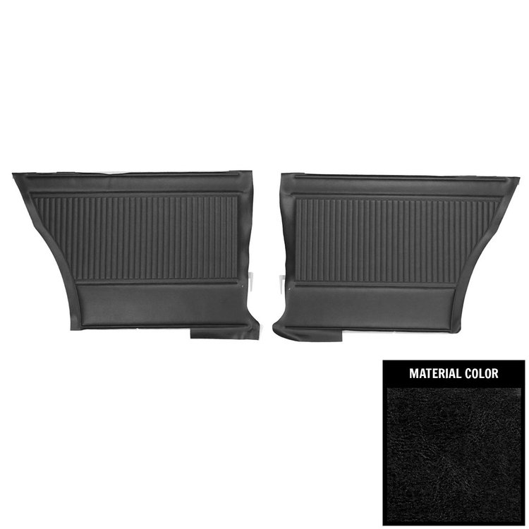 DO420C Rear Door Panels for 1966 Pontiac GTO/Lemans Hardtop Black/Gold Edition