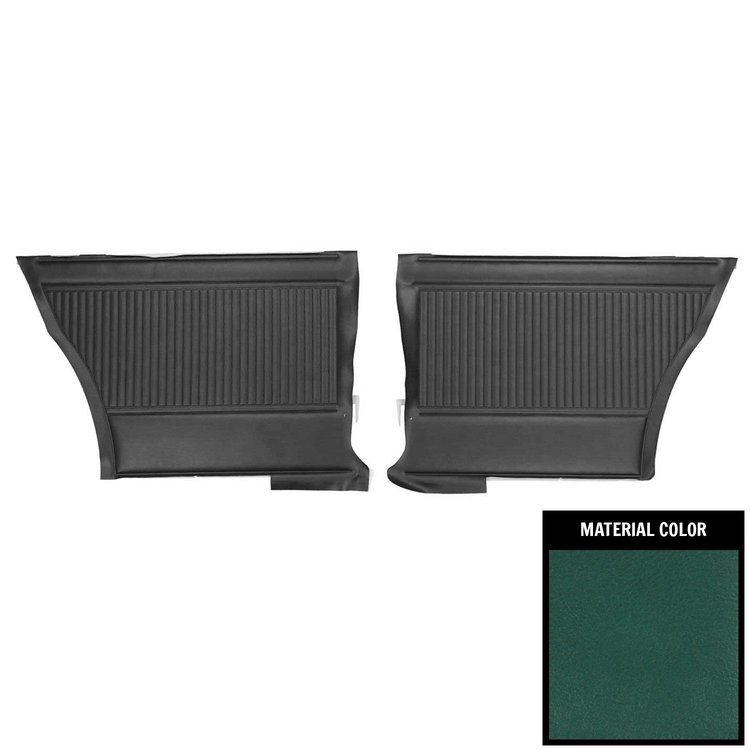 DO424C Rear Door Panels for 1966 Pontiac GTO/Lemans Hardtop Dark Aqua/Gold Edition