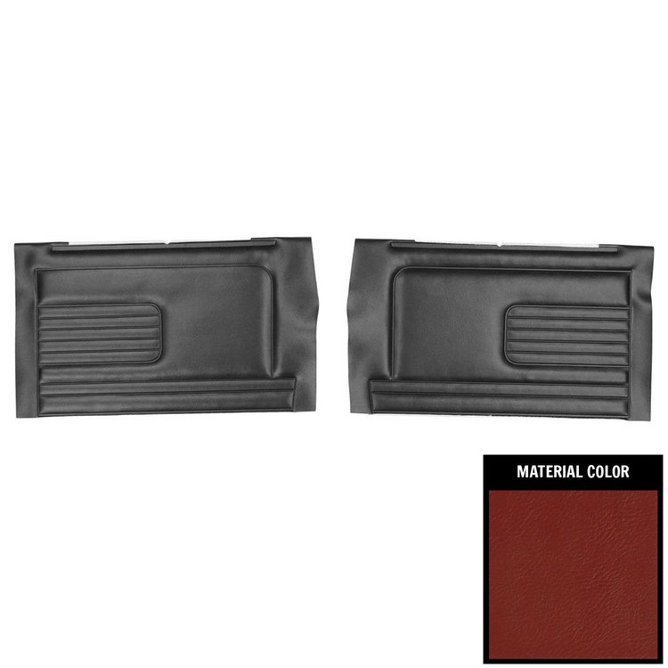 DO431V Rear Door Panels for 1967 Pontiac GTO/Lemans Convertible Red/Gold Edition