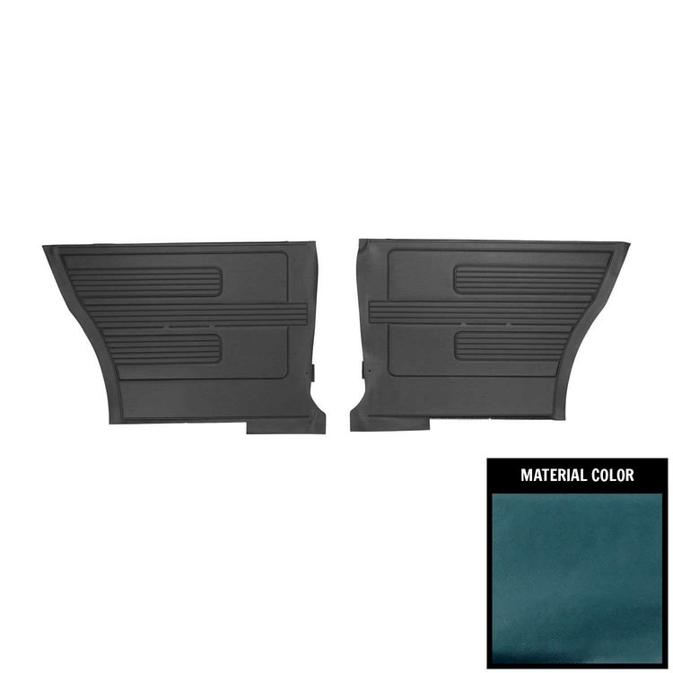 DO433C Rear Door Panels for 1967 Pontiac GTO/Lemans Hardtop Blue/Gold Edition