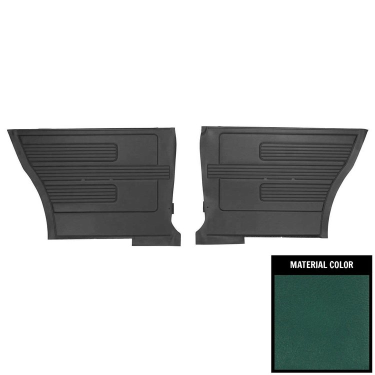 DO434C Rear Door Panels for 1967 Pontiac GTO/Lemans Hardtop Dark Aqua/Gold Edition
