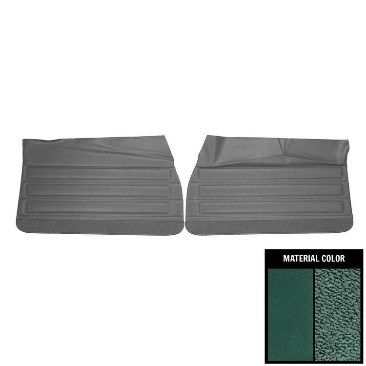 DO443 Front Door Panels for 1968 Pontiac GTO/Lemans Dark Aqua/Gold Edition