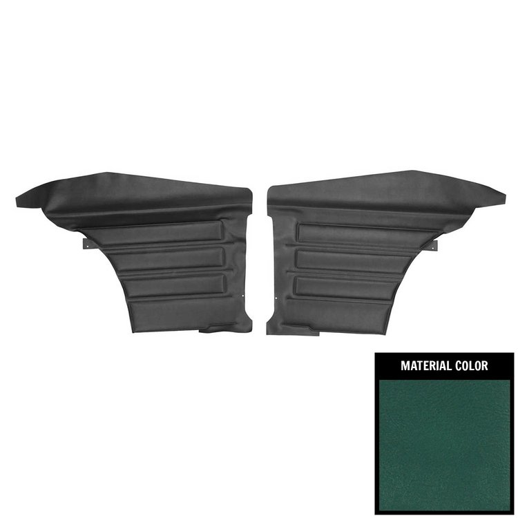 DO443C Rear Door Panels for 1968 Pontiac GTO/Lemans Hardtop Dark Aqua/Gold Edition