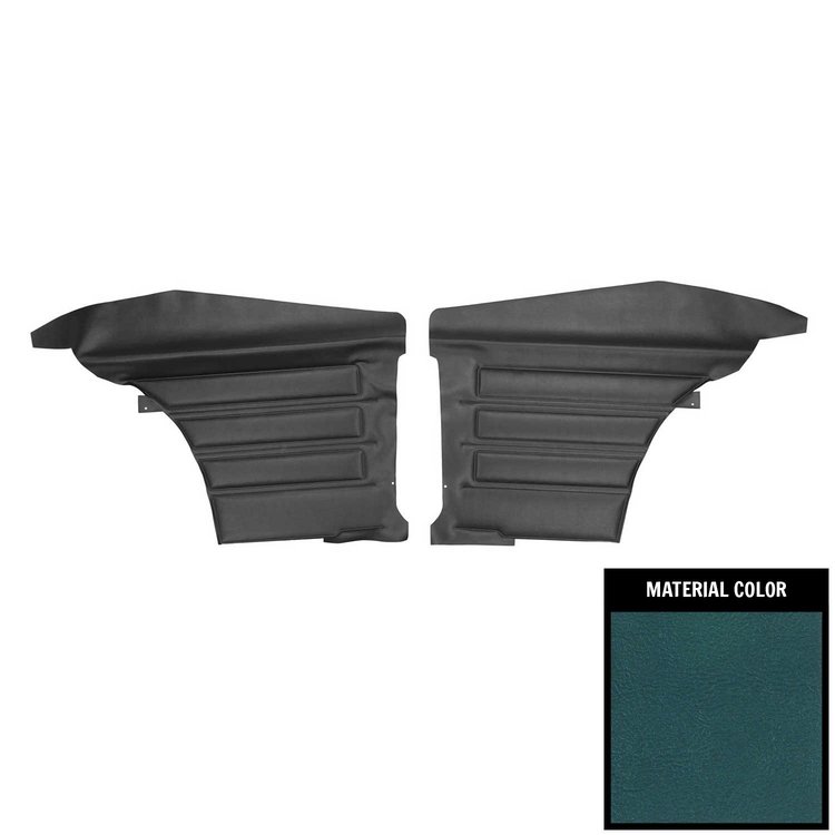 DO446C Rear Door Panels for 1968 Pontiac GTO/Lemans Hardtop Medium Blue/Gold Edition