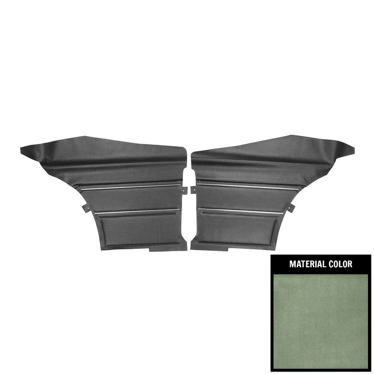 DO453C Rear Door Panels for 1969 Pontiac GTO/Lemans Hrdtp Dark Metallic Green/Gold Edition