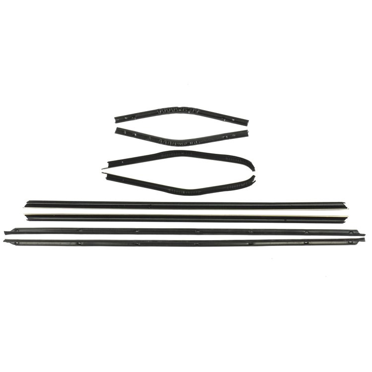 F242-0 Window Felts W/Special Mouldings for 1970-1972 Oldsmobile Cutlass Supreme Hardtop