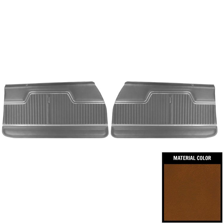 PD249-2 Front Door Panels for 1972 Chevrolet Chevelle, Pre-Assembled Tan