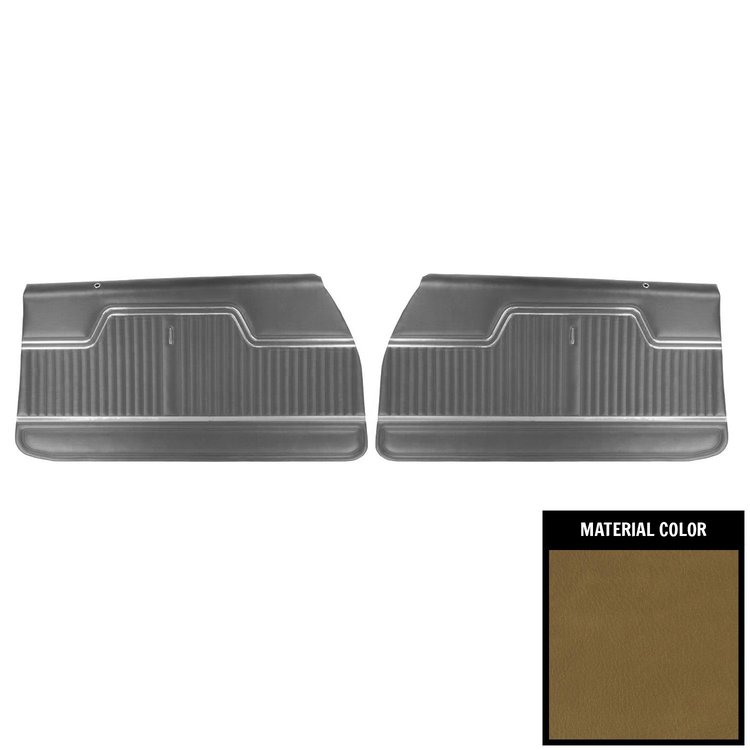PD249-3 Front Door Panels for 1971 Chevrolet Chevelle, Pre-Assembled Jade Green