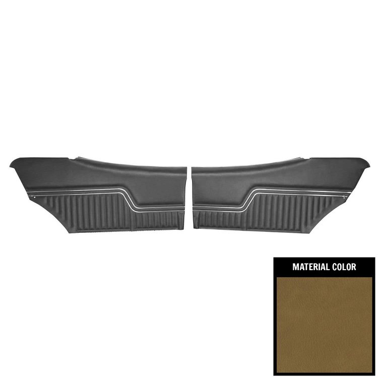 PD249-3C Rear Door Panels for 1971 Chevrolet Chevelle, Hardtop Pre-Assembled Jade Green