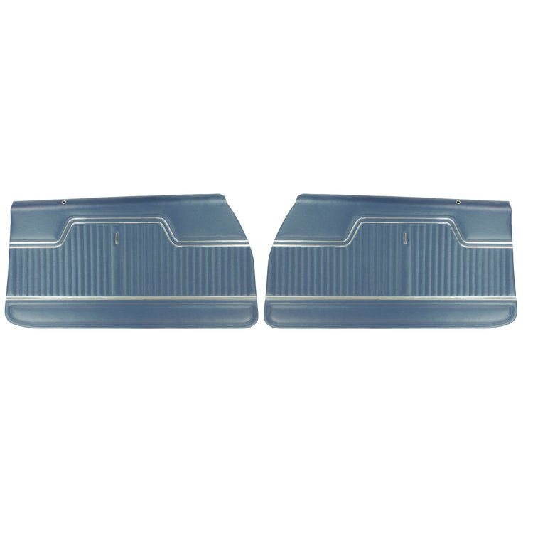 PD249-6 Front Door Panels for 1971 Chevrolet Chevelle, Pre-Assembled Blue
