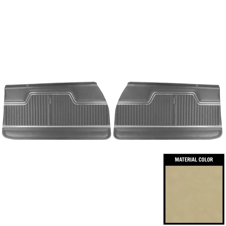 PD249-9 Front Door Panels for 1971-1972 Chevrolet Chevelle, Pre-Assembled Covert