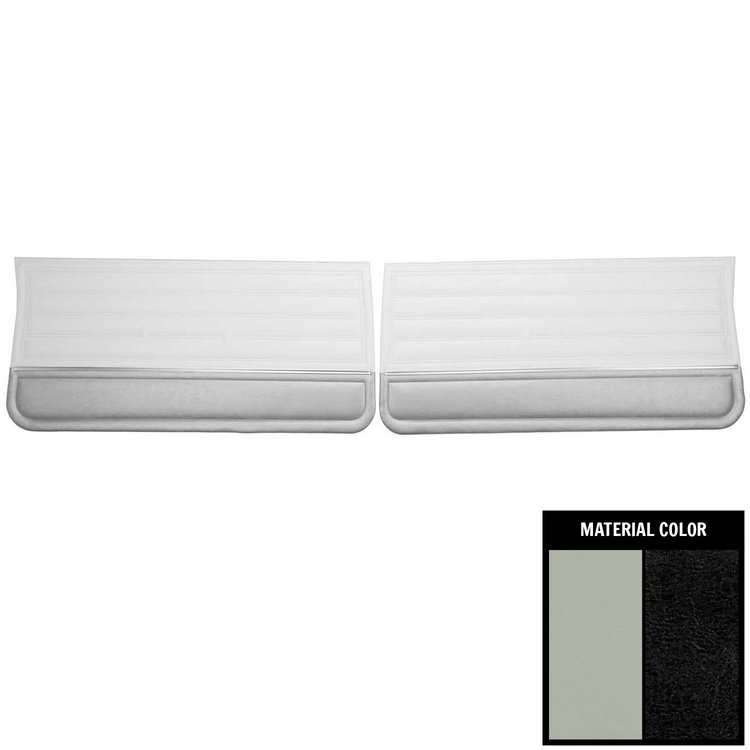 PD263-2 Front Door Panels for 1965 Chevrolet Chevelle, Pre-Assembled White & Black