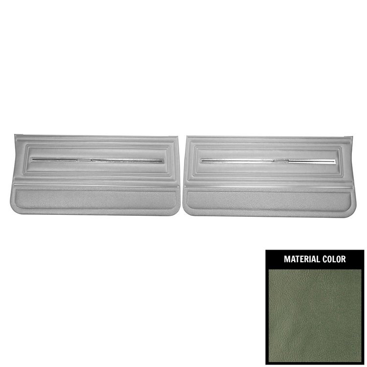 PD285 Front Door Panels for 1966 Chevrolet Chevelle, Pre-Assembled Aqua