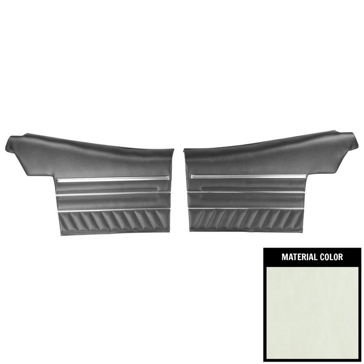 PD467V Rear Door Panels for 1970 Pontiac GTO/LeMans Convertible Pre-Assembled Pearl/Black