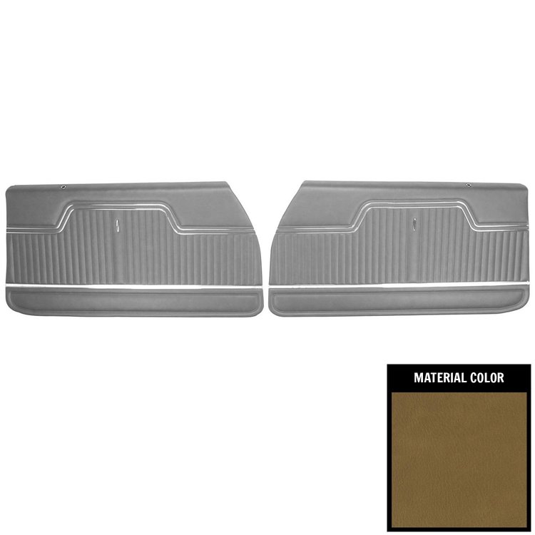PDE249-3 Front Door Panels for 1971 Chevrolet El Camino Pre-Assembled Jade Green