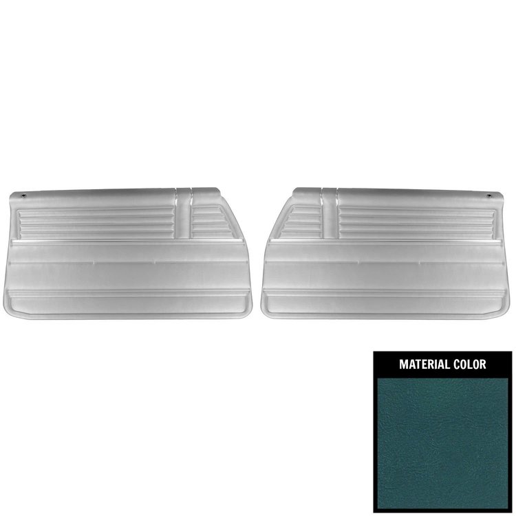 PDEO313 Pre-Assembled Gold Edition, Front Door Panels for 1968 El Camino Medium Blue
