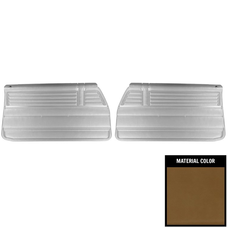 PDEO316 Pre-Assembled Gold Edition, Front Door Panels for 1968 Chevrolet El Camino Saddle
