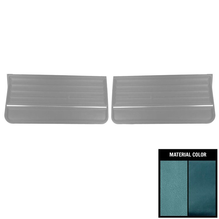 PDO269 Pre-Assembled Gold Edition, Front Door Panels for 1965 Chevrolet Chevelle, 2 Tone Blue