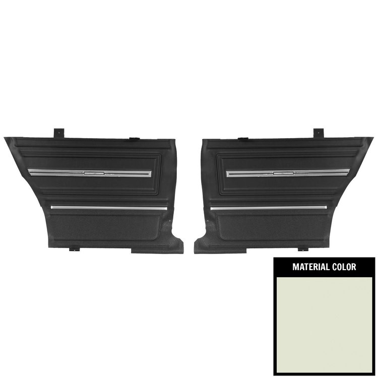 PDO288C Pre-Assembled Gold Edition, Rear Door Panels for 1966 Chevelle, Hardtop 2 Tone Fawn