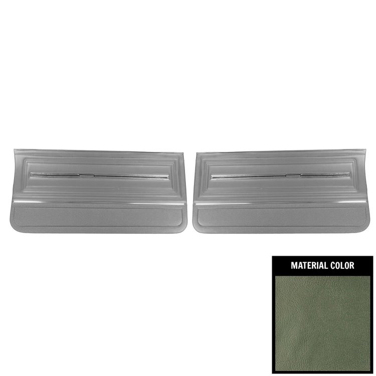 PDO289 Pre-Assembled Gold Edition, Front Door Panels for 1966 Chevrolet Chevelle, 2 Tone Aqua