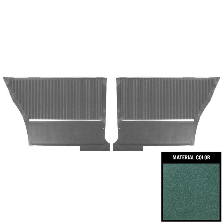 PDO303C Pre-Assembled Gold Edition, Rear Door Panels for 1964 Chevelle, Hardtop Aqua