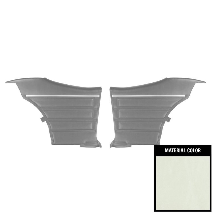 PDO445C Pre-Assembled Gold Edition, Rear Door Panels for 1968 GTO/Lemans Hardtop Pearl/Black