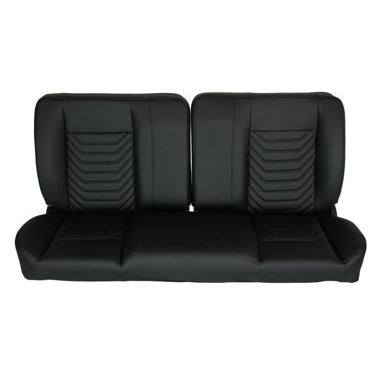 RM-BA11X1X 60 in. Sport Mod I Bench Seat Black Vinyl Wide Black Insert Black Thread w/o Cupholder