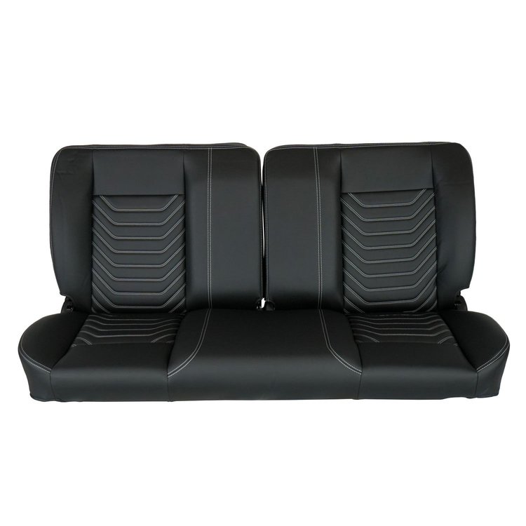 RM-BA11X6X 60 in. Sport Mod I Bench Seat Black Vinyl Wide Black Insert White Thread w/o Cupholder