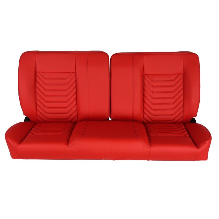 RM-BA22X1X 60 in. Sport Mod I Bench Seat Red Vinyl Wide Red Insert Black Thread w/o Cupholder