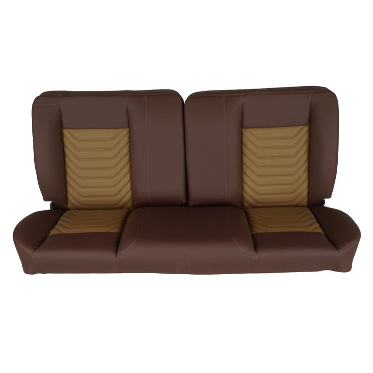 RM-BA35X3X 60 in. Sport Mod I Bench Seat Brn Vyl Camel/Beige Insert Brn Thread w/o Cupholder