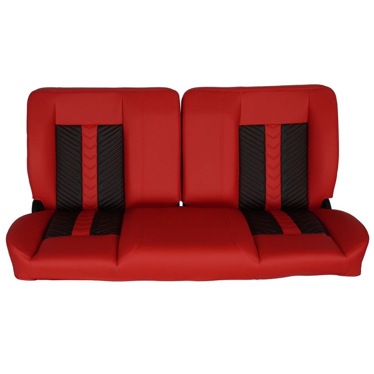 RM-BB2122X 60 in. Sport Mod II Bench Seat Red Vyl Thin Black/Rd Insert Red Thread w/o Cupholder