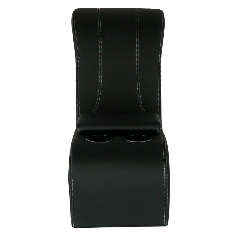 RM-CA16 Truck Console with Cupholders and with Storage Black Vinyl White Thread
